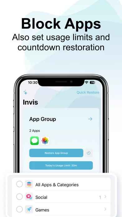Invis App Screenshot - ar
